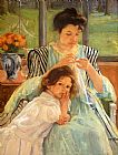 Young Mother Sewing by Mary Cassatt